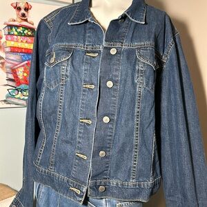 Lands End Jean Jacket medium wash XL